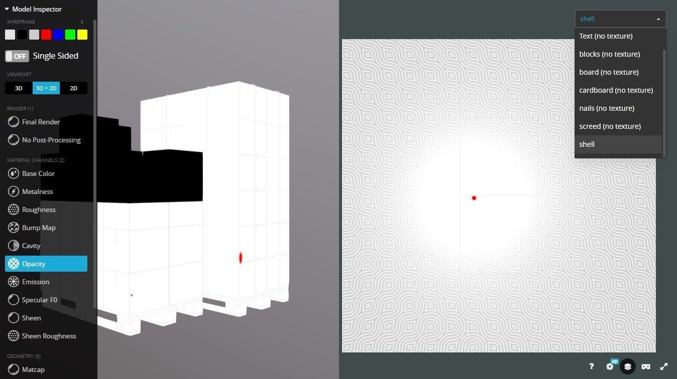 Pallet with boxes 400X300X300 Low-poly 3D model_5