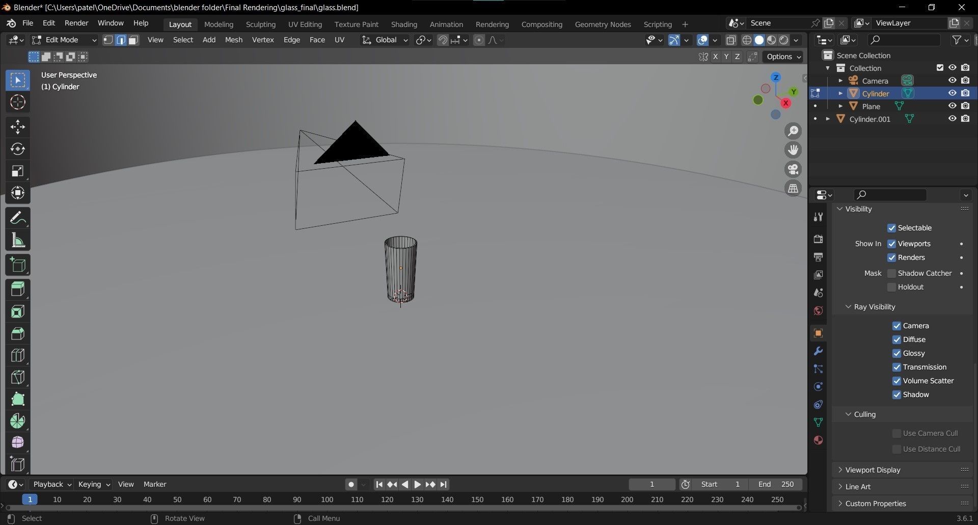 Glass cup Free 3D model_3