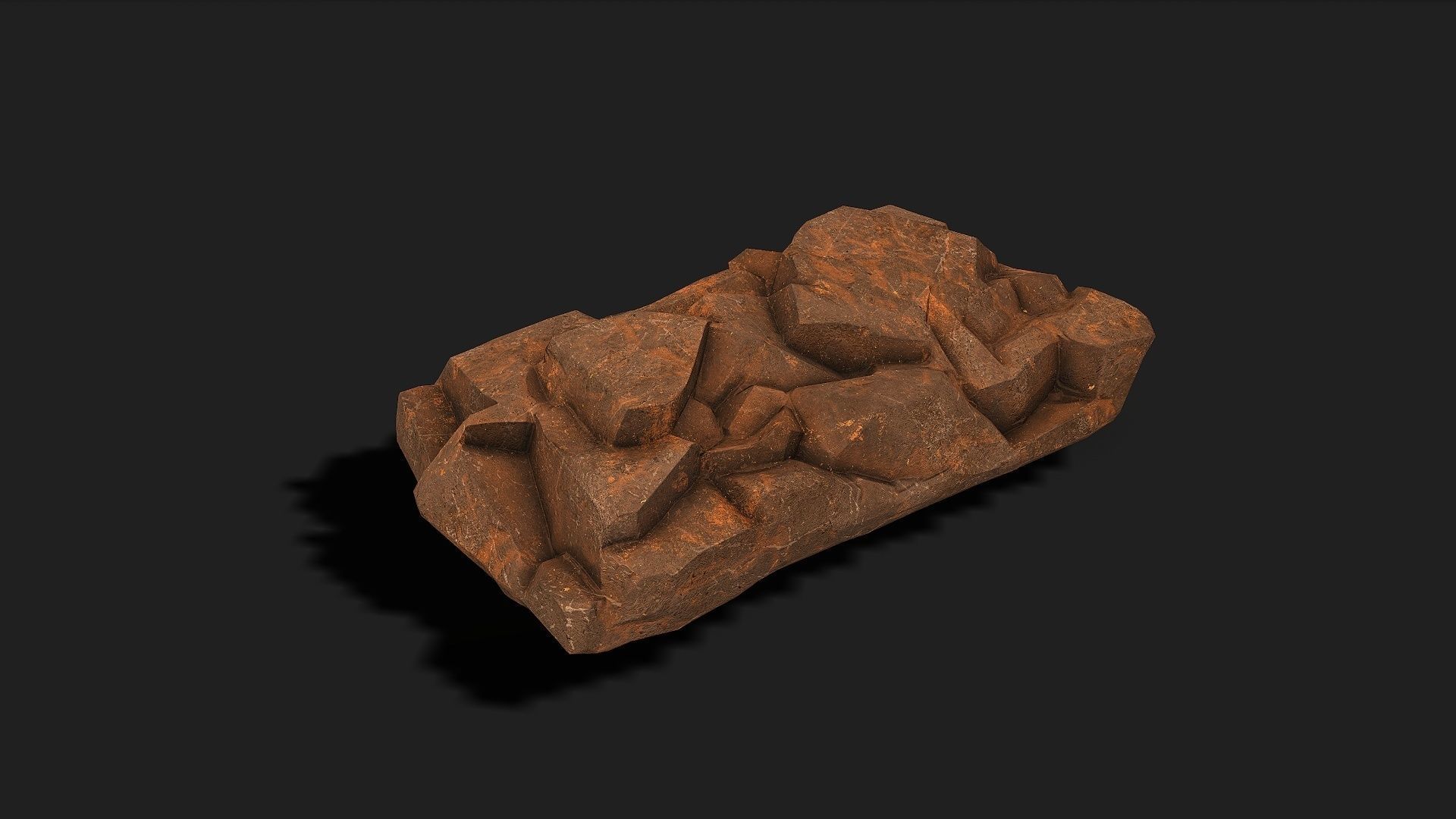 Mountain desert Rocks - PBR Pack 04 Low-poly 3D model_12