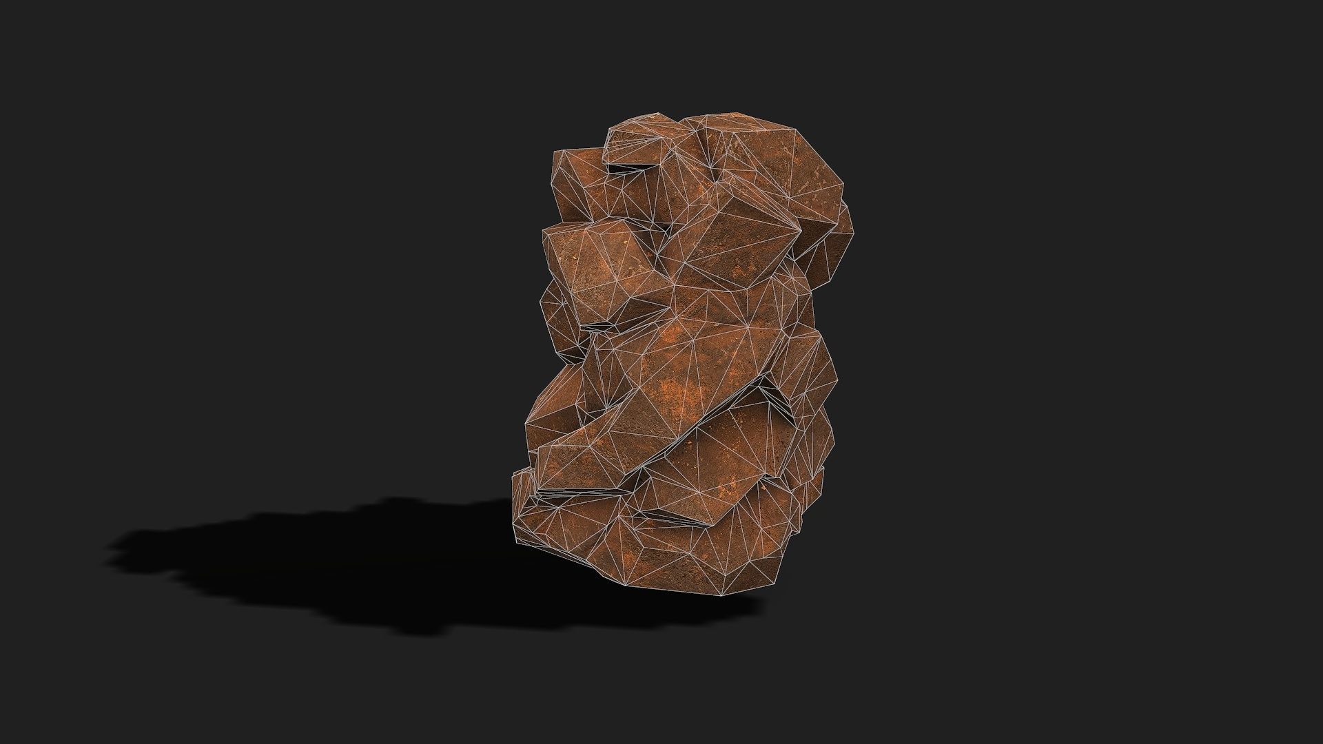 Mountain desert Rocks - PBR Pack 04 Low-poly 3D model_15