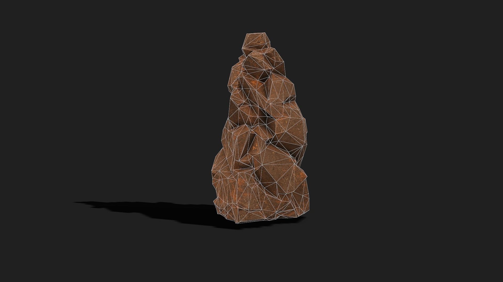 Mountain desert Rocks - PBR Pack 04 Low-poly 3D model_9