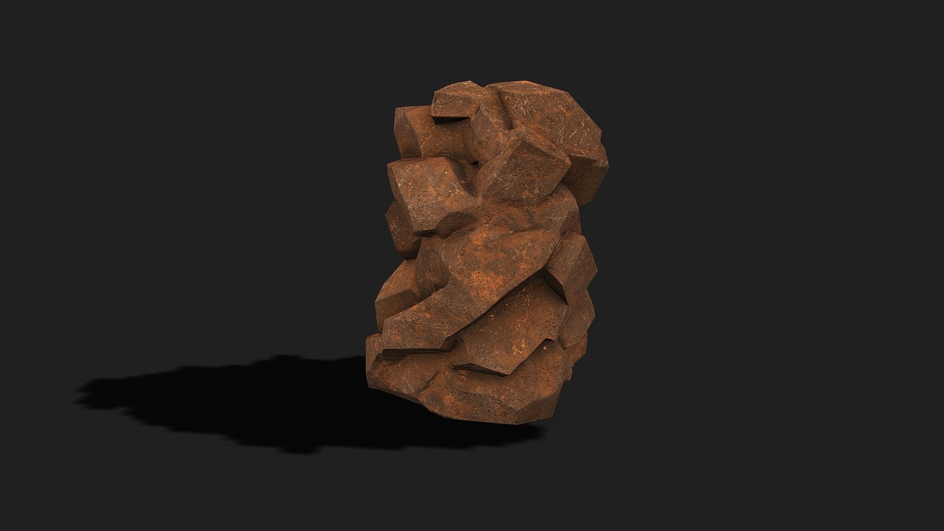 Mountain desert Rocks - PBR Pack 04 Low-poly 3D model_14