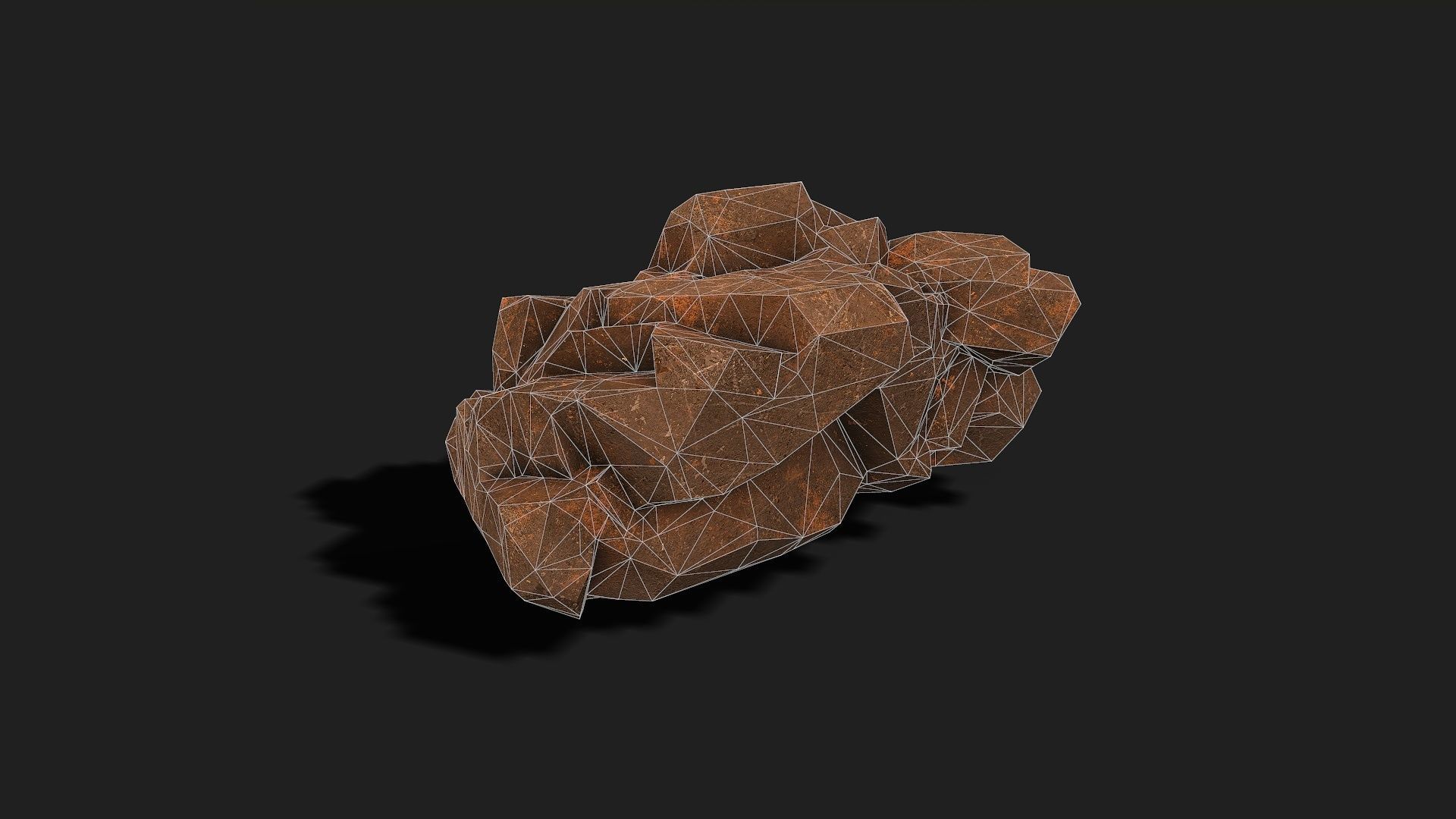 Mountain desert Rocks - PBR Pack 04 Low-poly 3D model_19