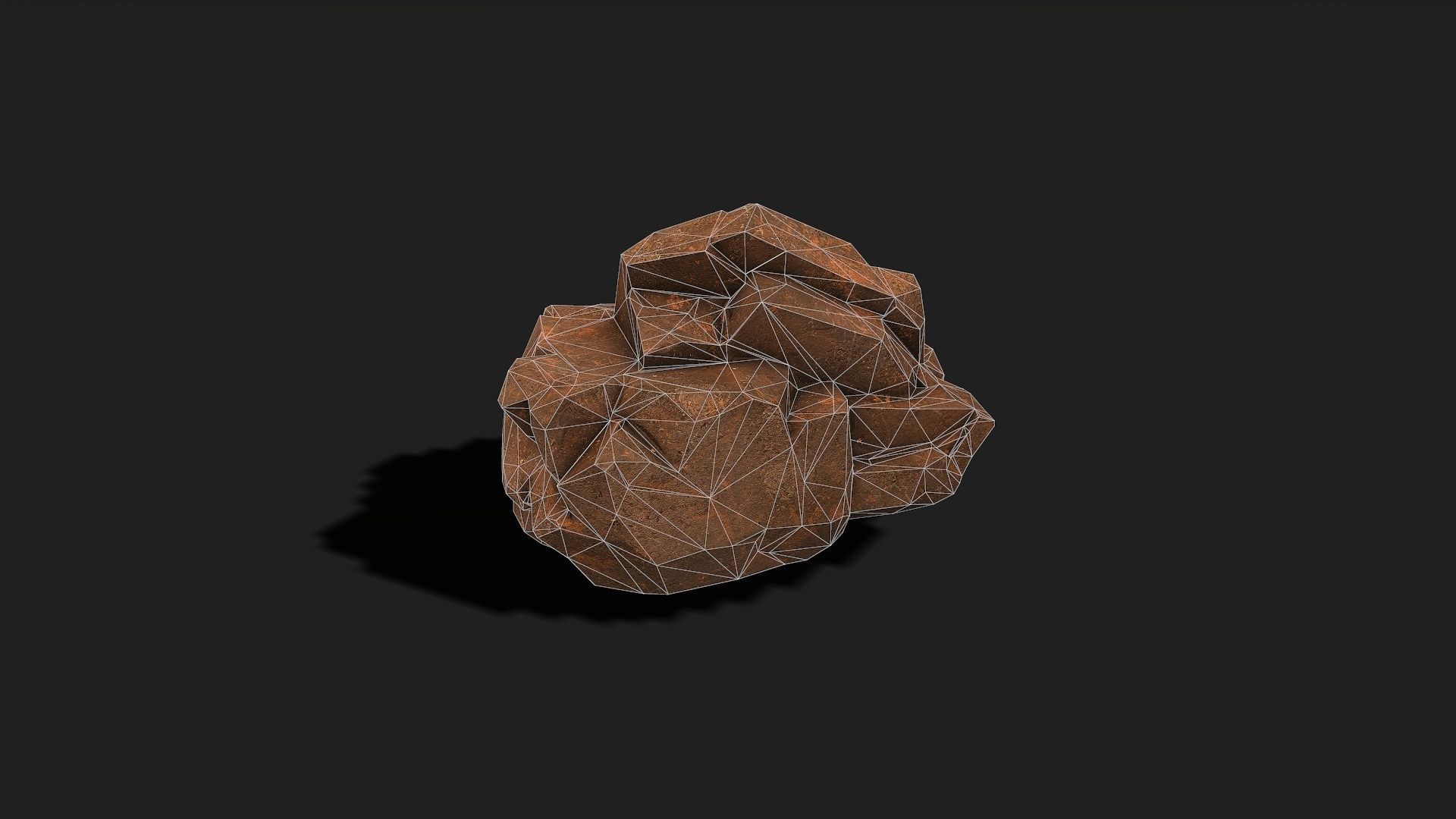 Mountain desert Rocks - PBR Pack 04 Low-poly 3D model_7
