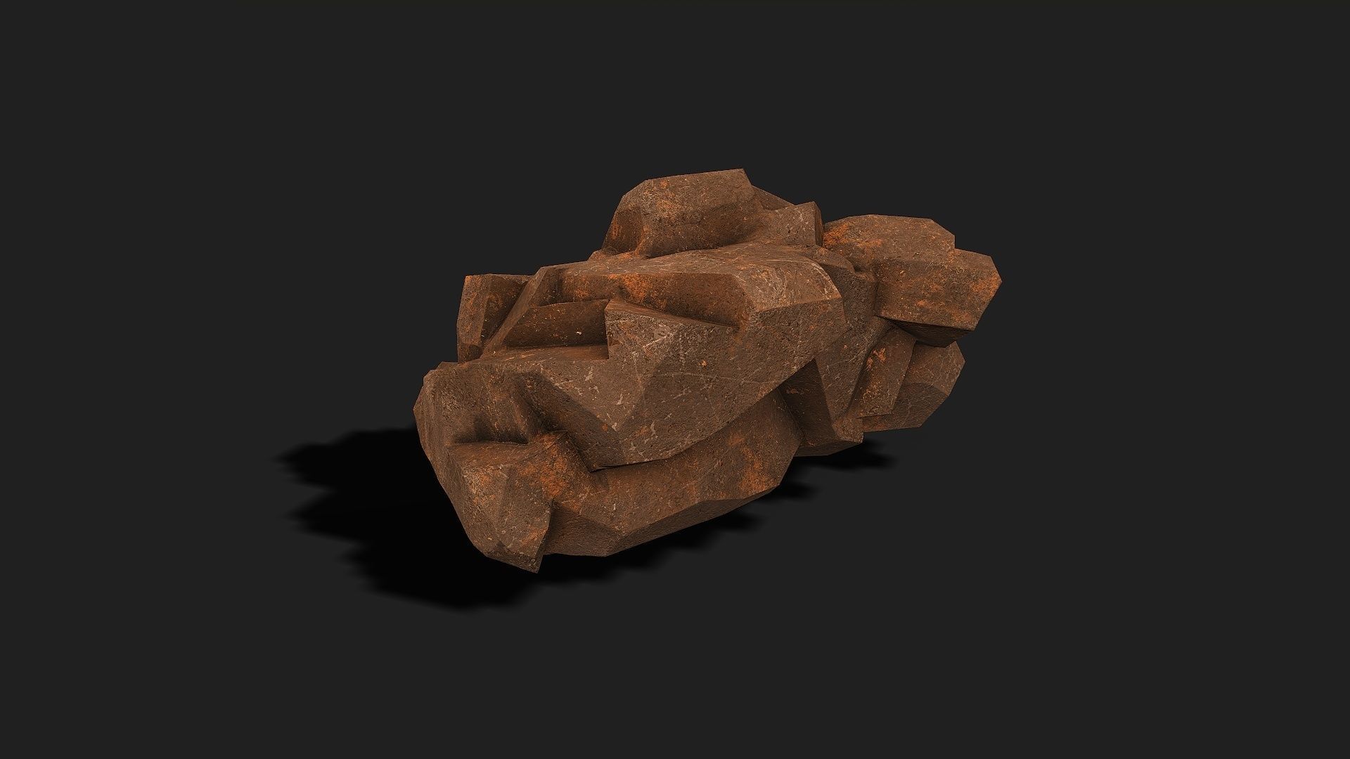 Mountain desert Rocks - PBR Pack 04 Low-poly 3D model_18
