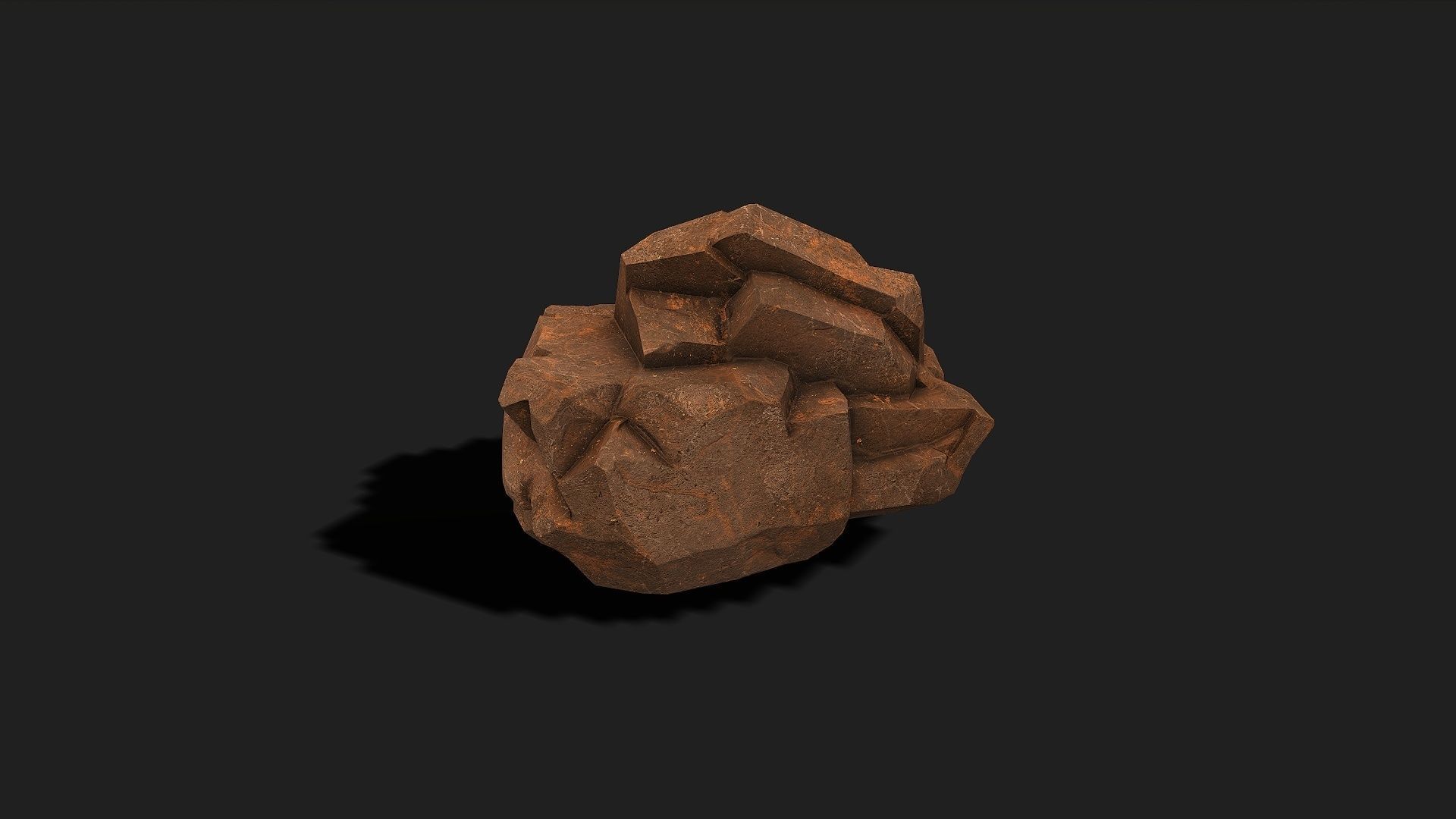 Mountain desert Rocks - PBR Pack 04 Low-poly 3D model_6
