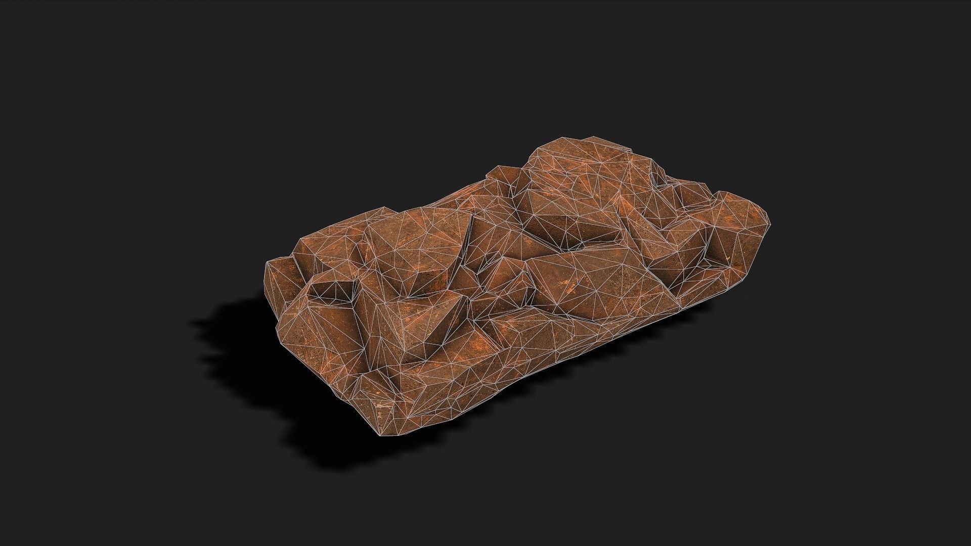 Mountain desert Rocks - PBR Pack 04 Low-poly 3D model_13