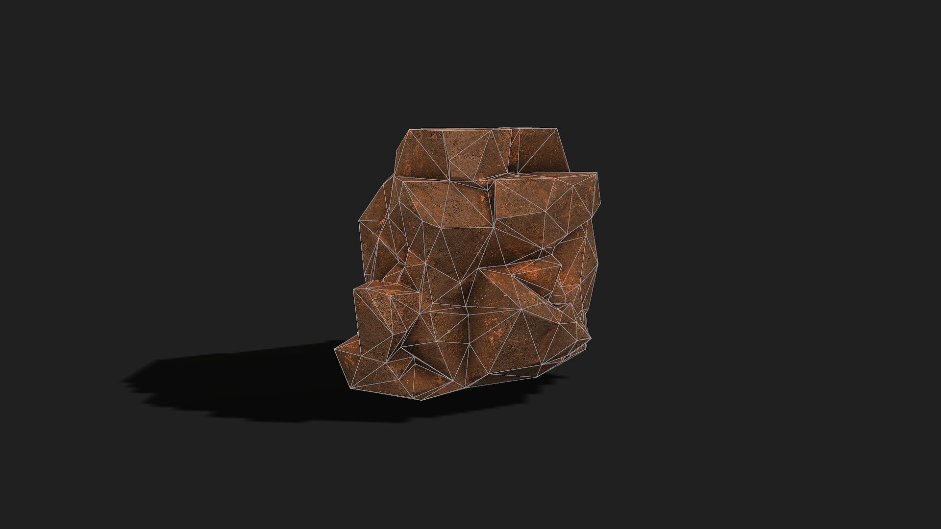 Mountain desert Rocks - PBR Pack 04 Low-poly 3D model_21