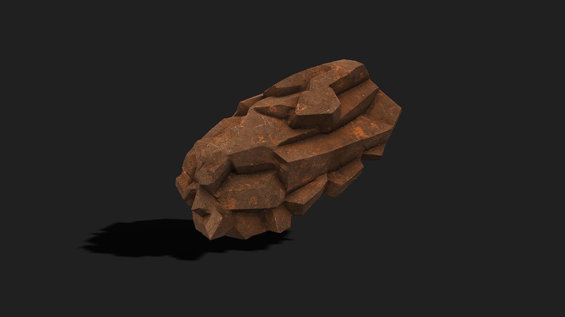 Mountain desert Rocks - PBR Pack 04 Low-poly 3D model_10
