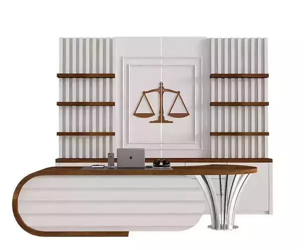 office desk and office cabinets