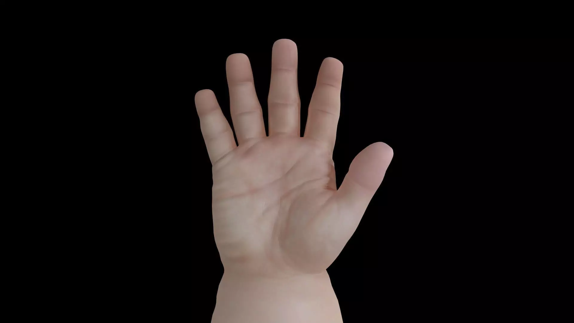 HAND11 Baby counting animation 3D model_0