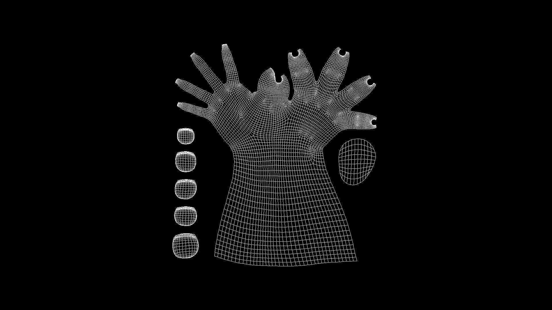 HAND11 Baby counting animation 3D model_8