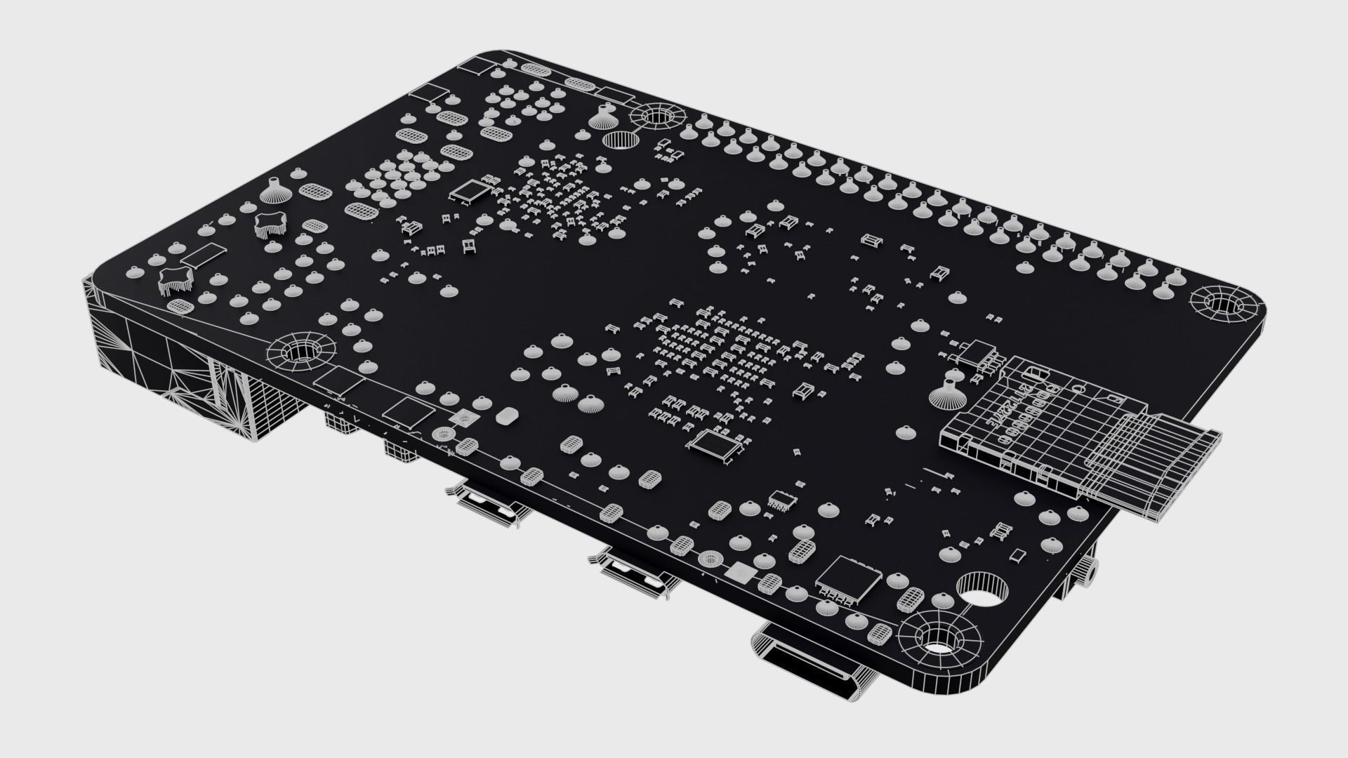 Raspberry Pi 5 Low-poly 3D model_16