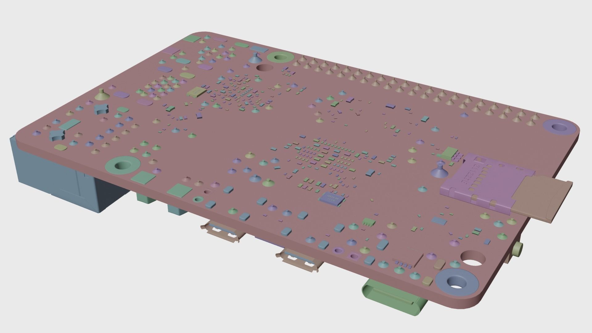 Raspberry Pi 5 Low-poly 3D model_11