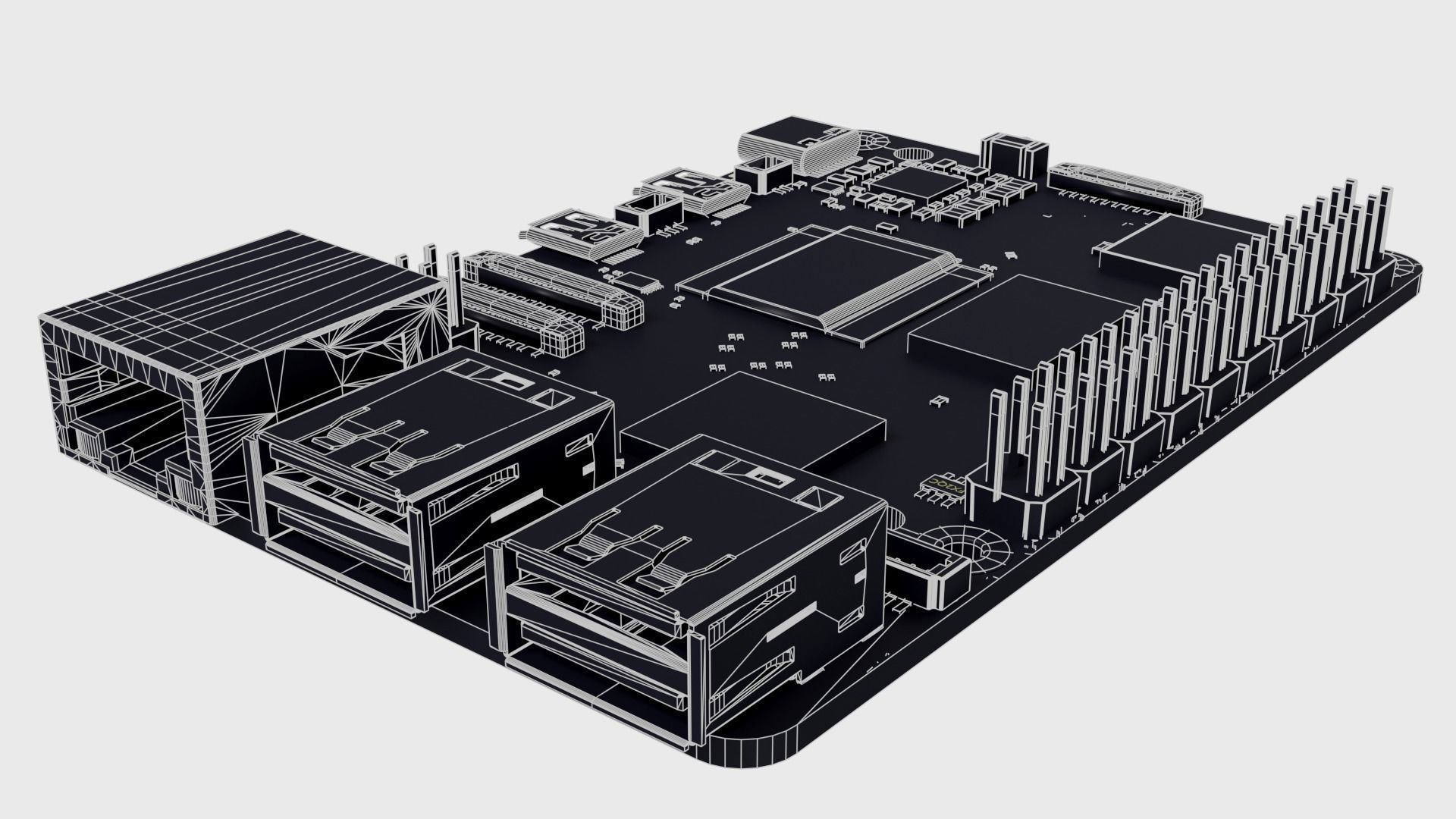 Raspberry Pi 5 Low-poly 3D model_15