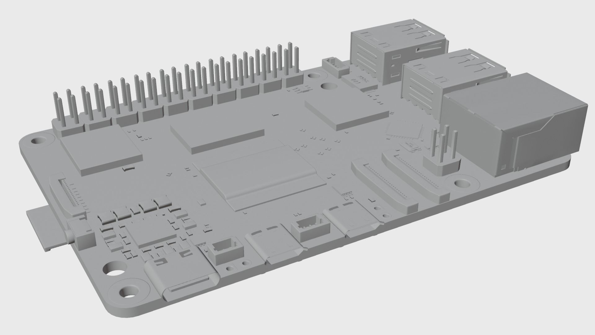 Raspberry Pi 5 Low-poly 3D model_7