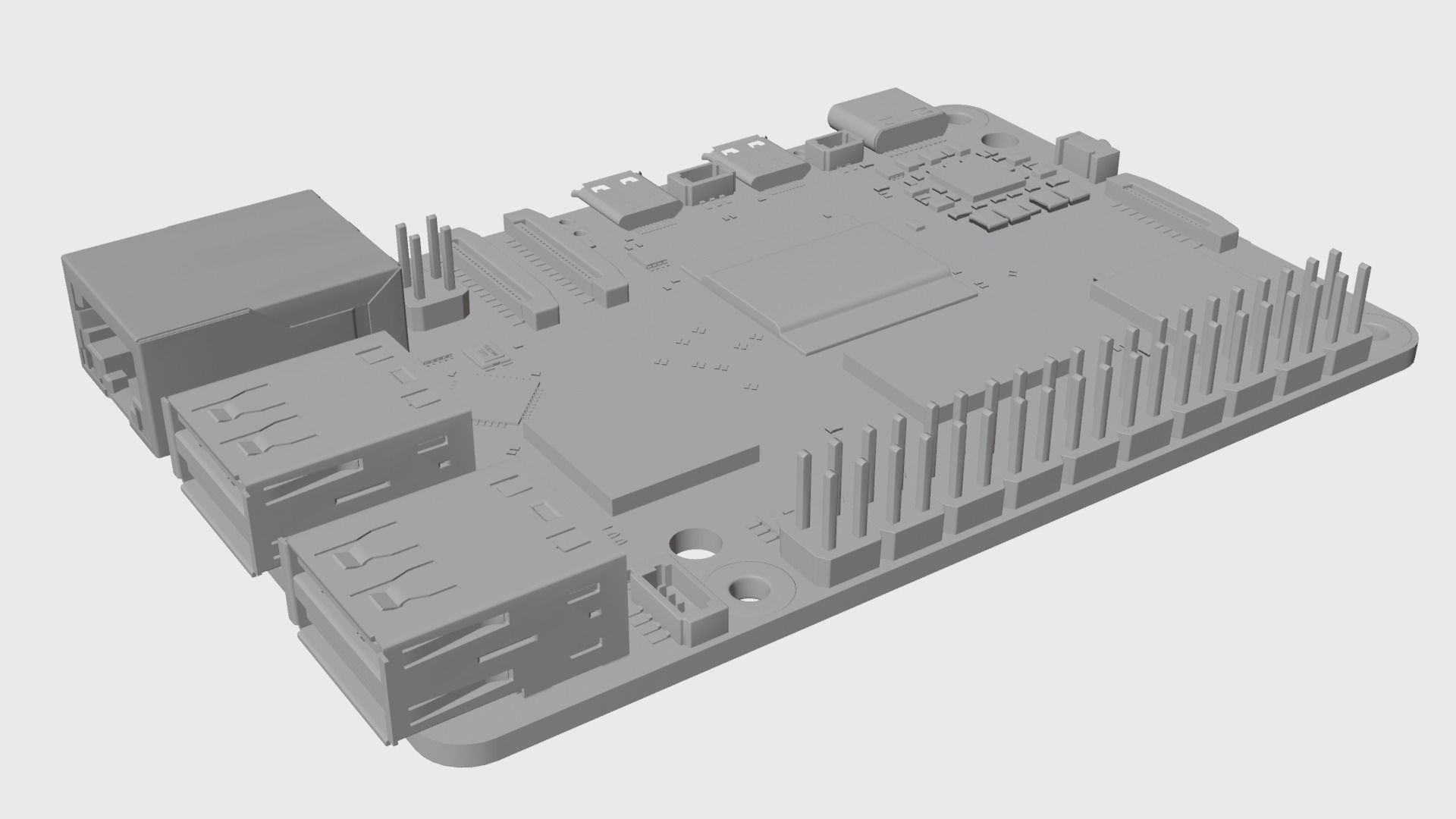 Raspberry Pi 5 Low-poly 3D model_8