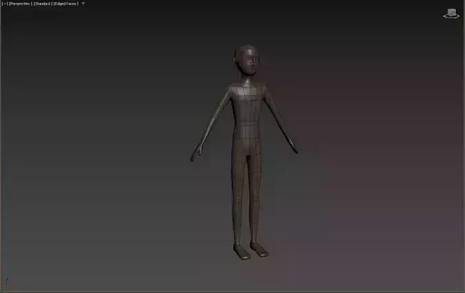 Basic Person Model Low Poly Low-poly 3D model