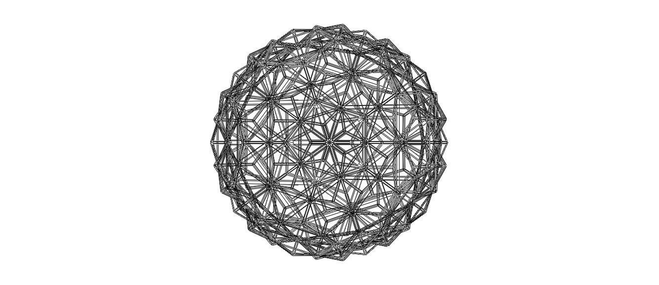 Wireframe Shape Triangulated Ball 3D print model_32