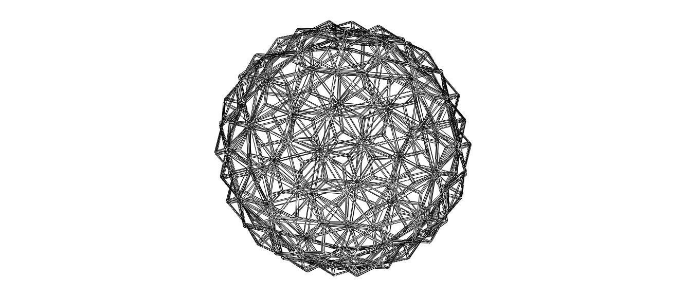 Wireframe Shape Triangulated Ball 3D print model_12