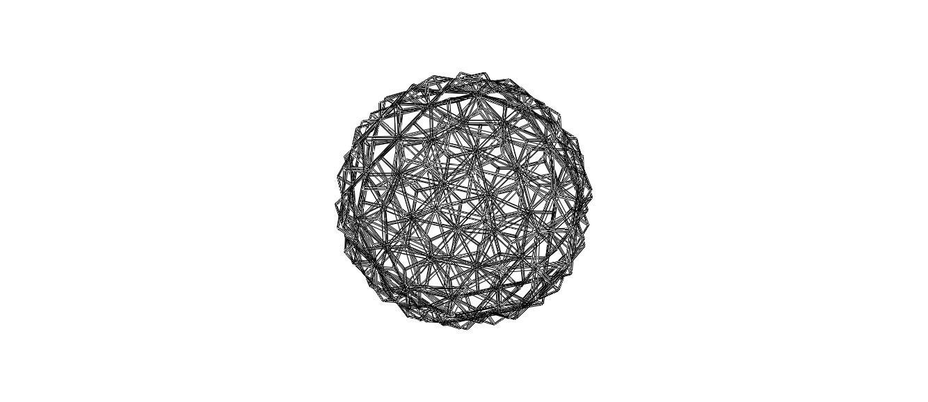 Wireframe Shape Triangulated Ball 3D print model_28