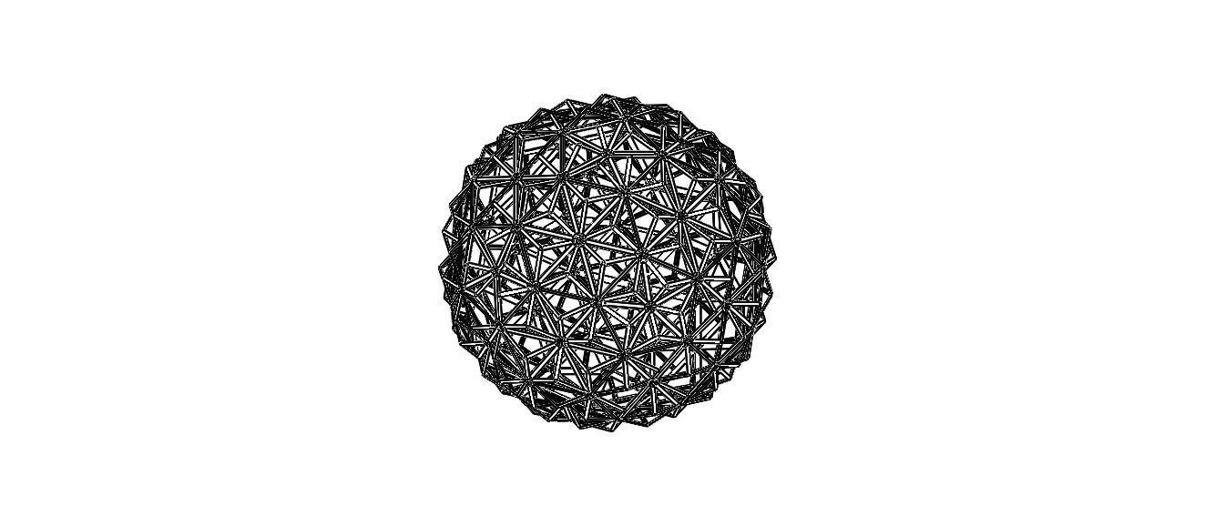 Wireframe Shape Triangulated Ball 3D print model_18