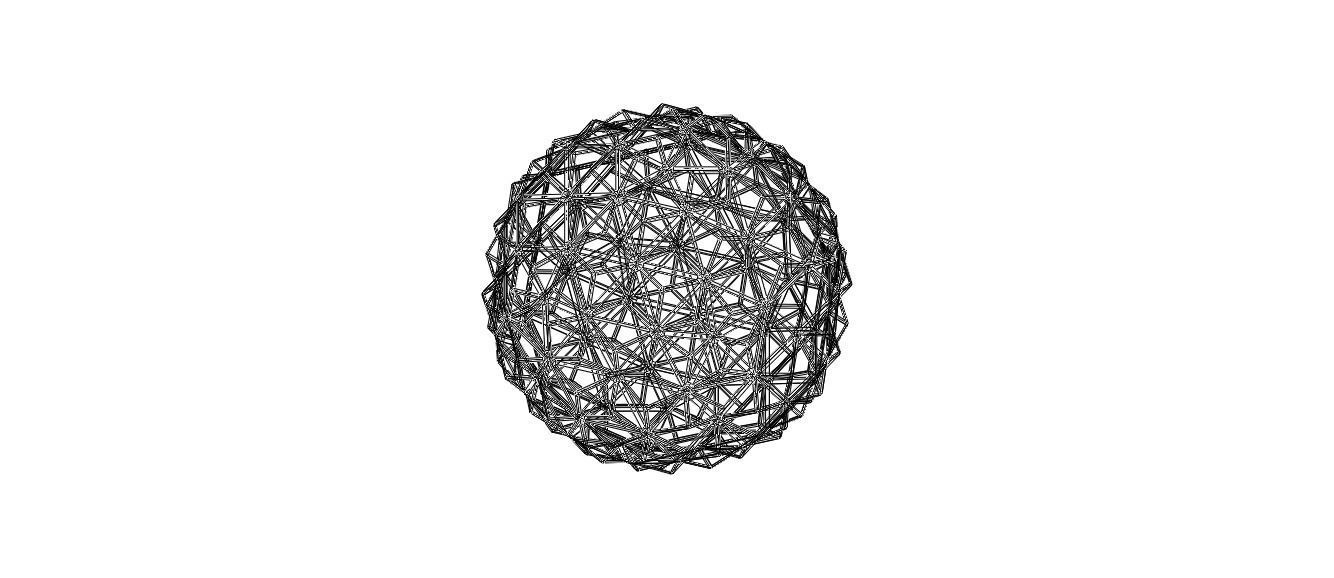 Wireframe Shape Triangulated Ball 3D print model_20
