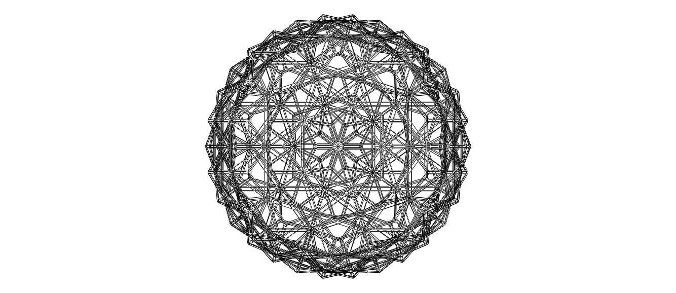 Wireframe Shape Triangulated Ball 3D print model_16