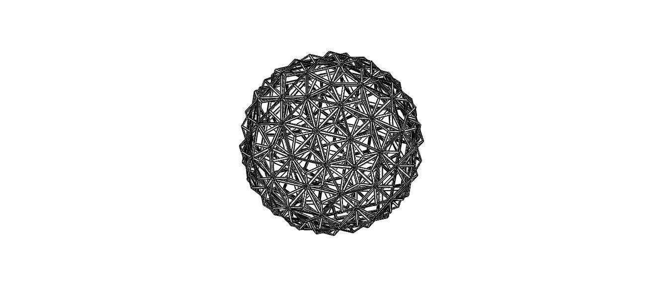 Wireframe Shape Triangulated Ball 3D print model_19