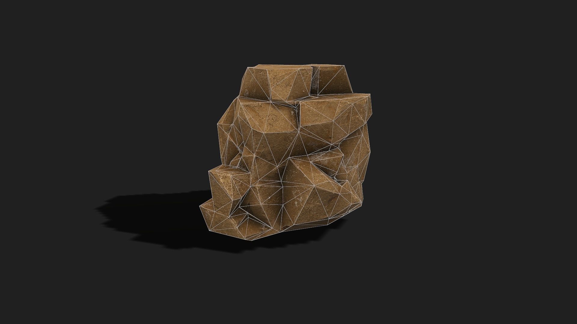 Mountain desert Rocks - PBR Pack 05 Low-poly 3D model_20