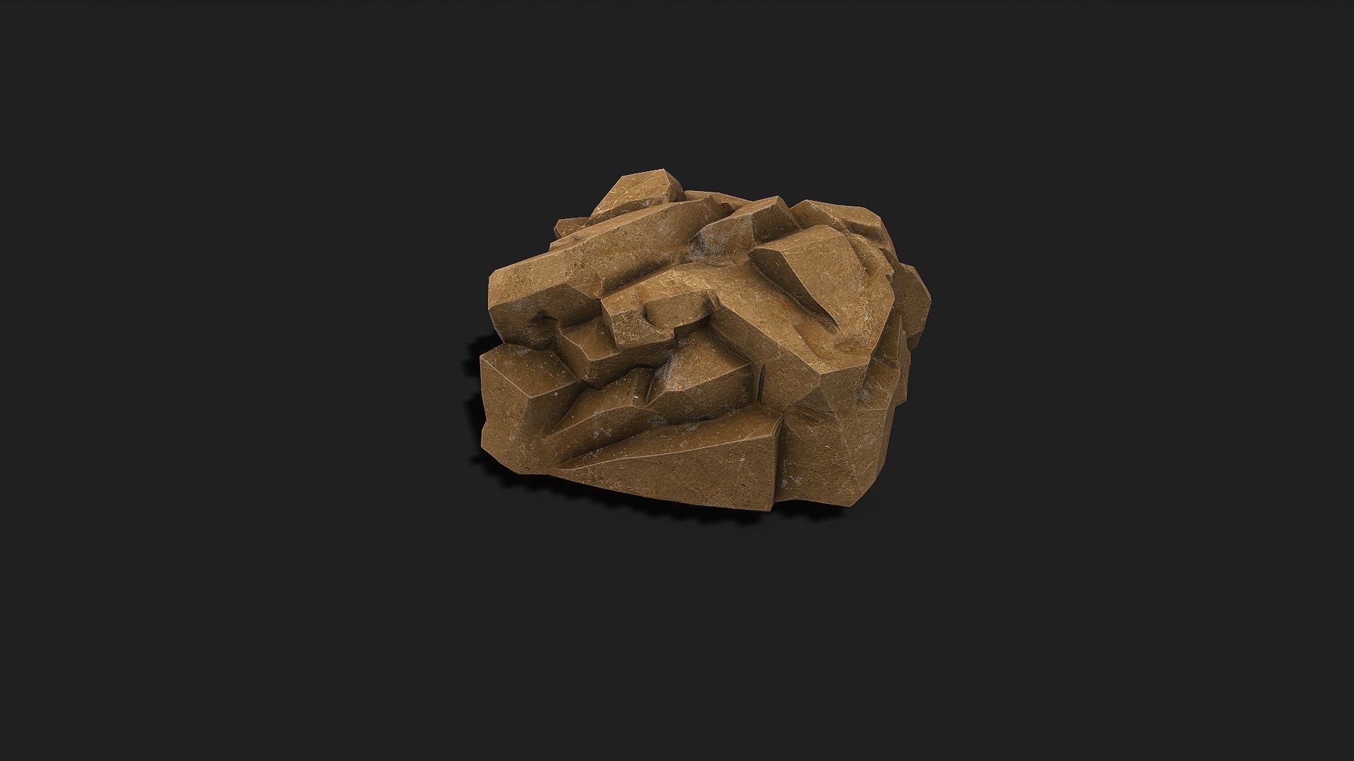 Mountain desert Rocks - PBR Pack 05 Low-poly 3D model_21