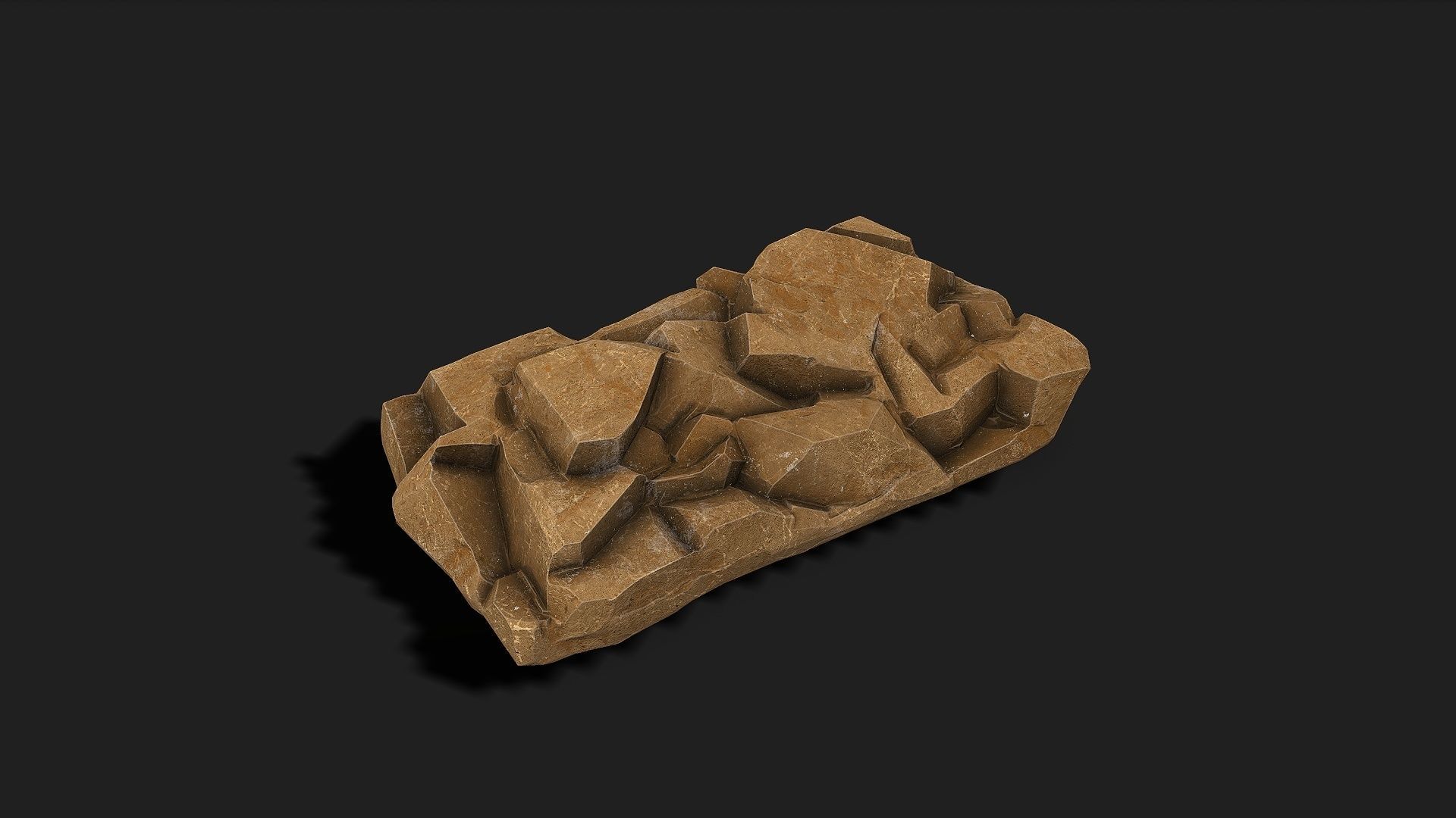 Mountain desert Rocks - PBR Pack 05 Low-poly 3D model_11