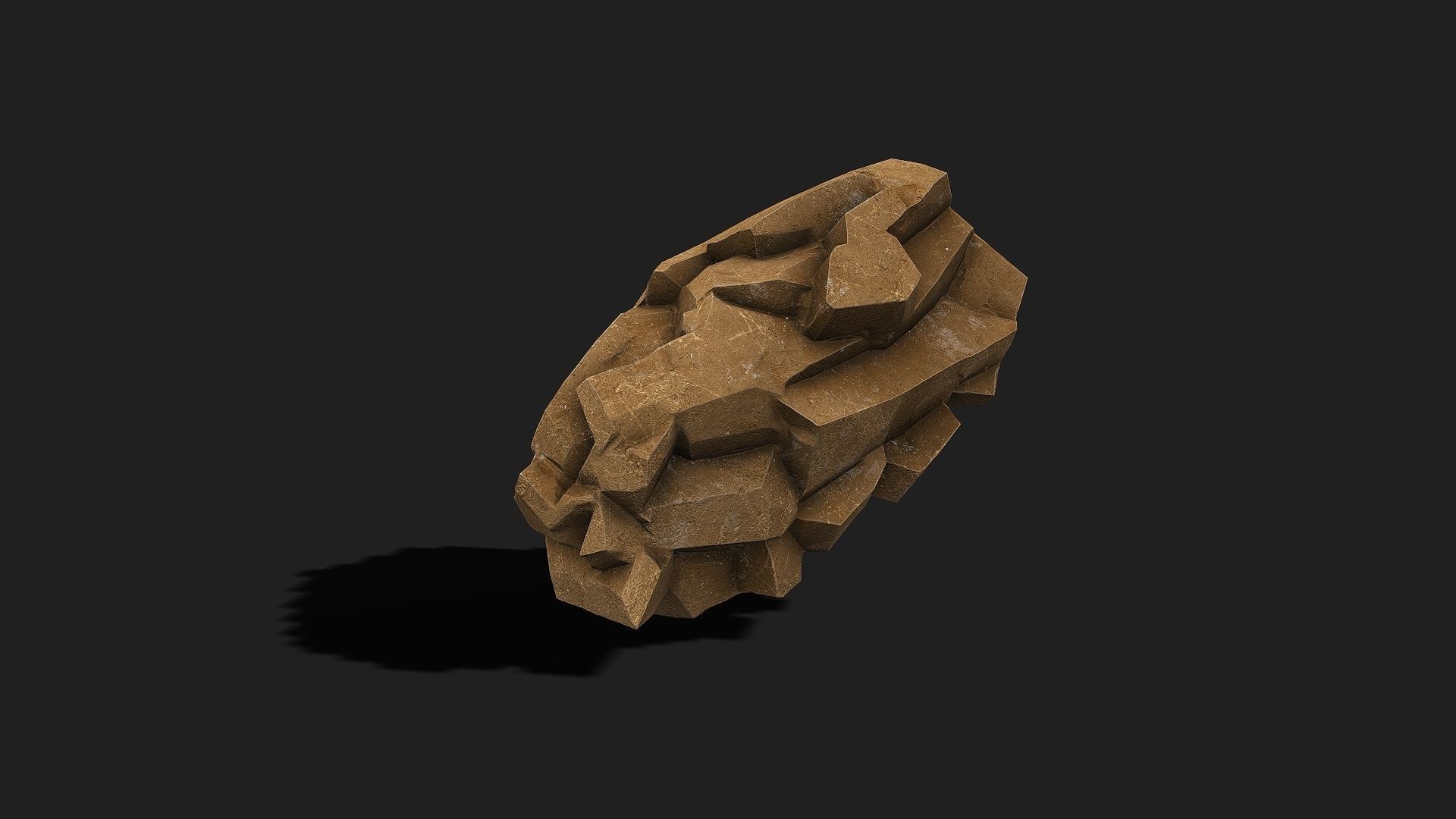 Mountain desert Rocks - PBR Pack 05 Low-poly 3D model_9
