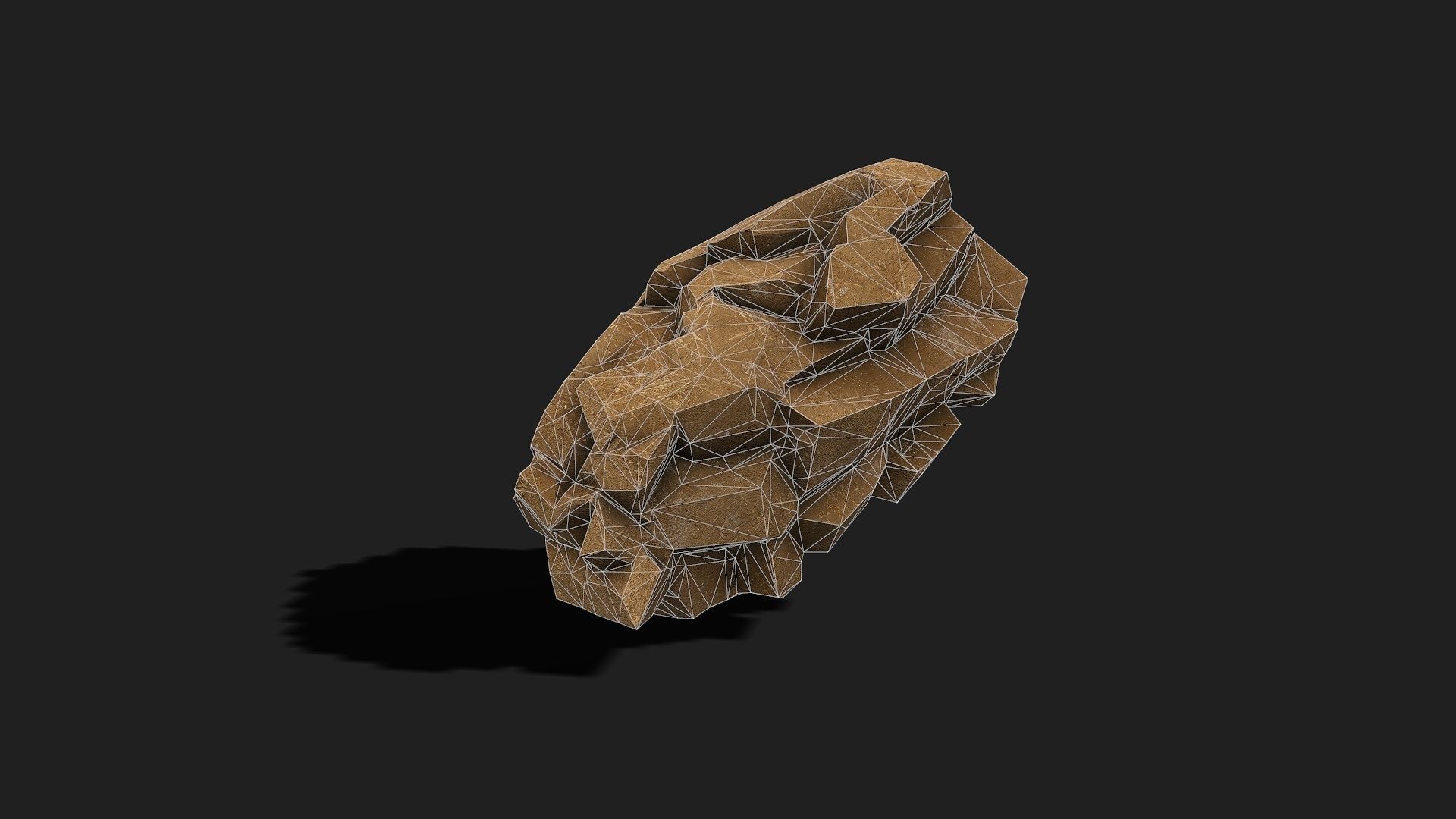 Mountain desert Rocks - PBR Pack 05 Low-poly 3D model_10