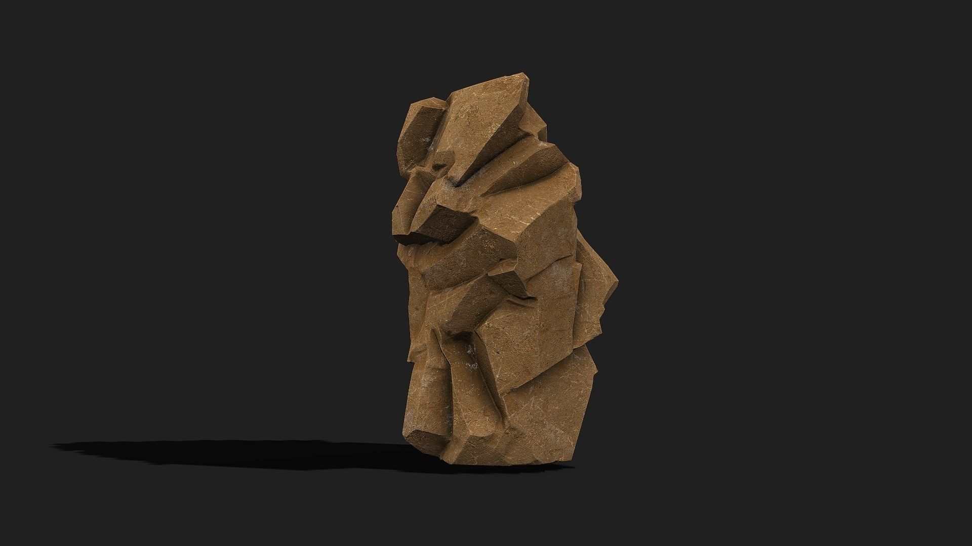 Mountain desert Rocks - PBR Pack 05 Low-poly 3D model_15