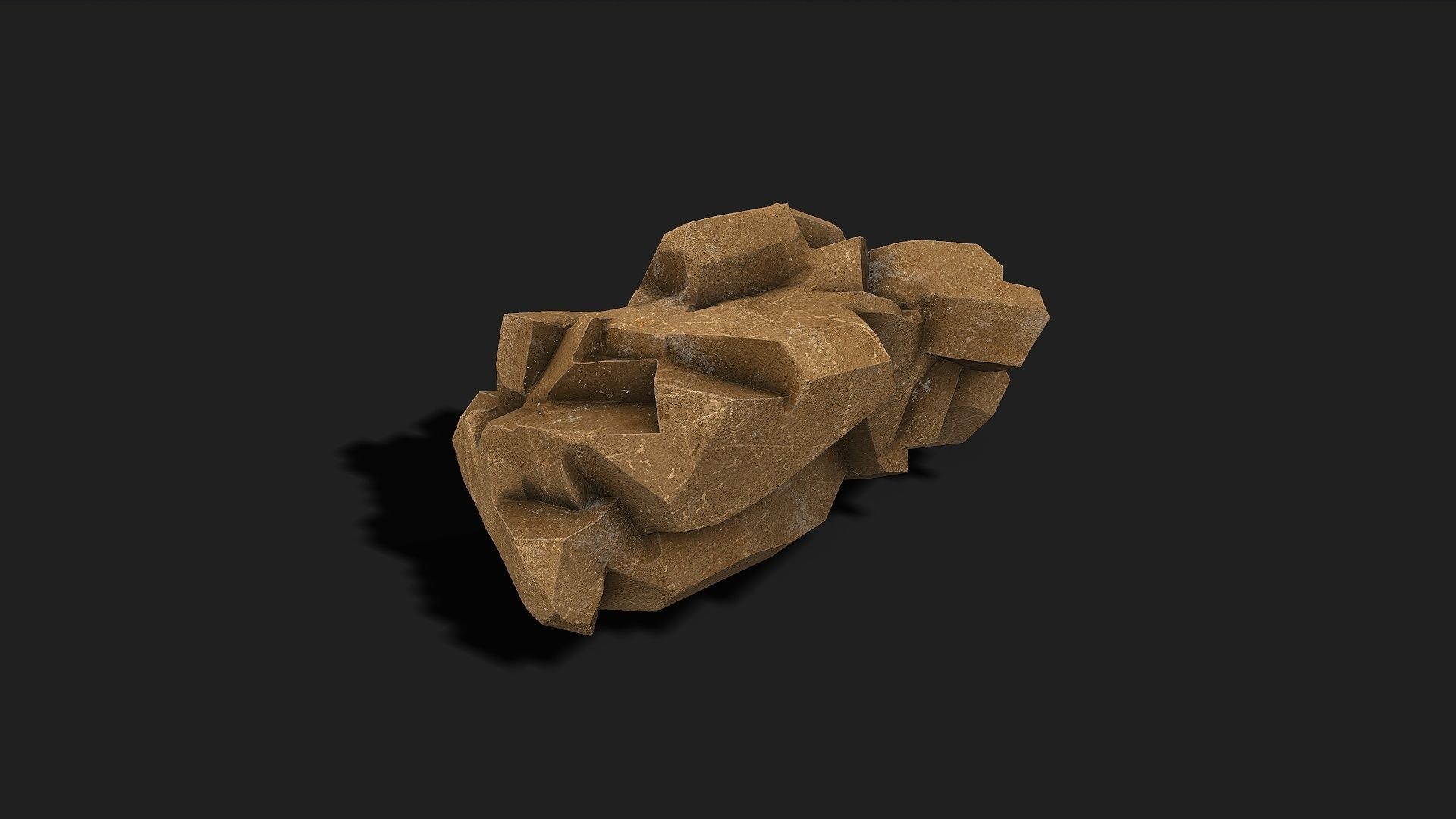 Mountain desert Rocks - PBR Pack 05 Low-poly 3D model_17
