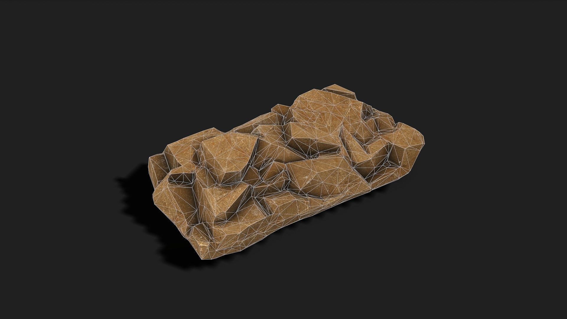 Mountain desert Rocks - PBR Pack 05 Low-poly 3D model_12