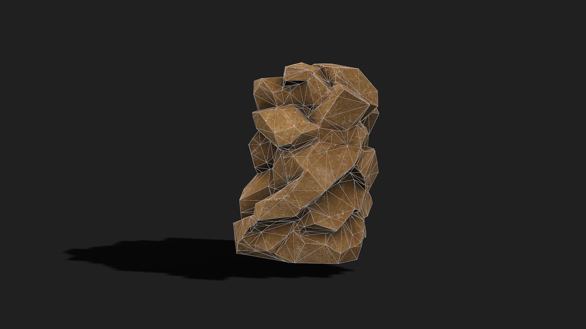 Mountain desert Rocks - PBR Pack 05 Low-poly 3D model_14