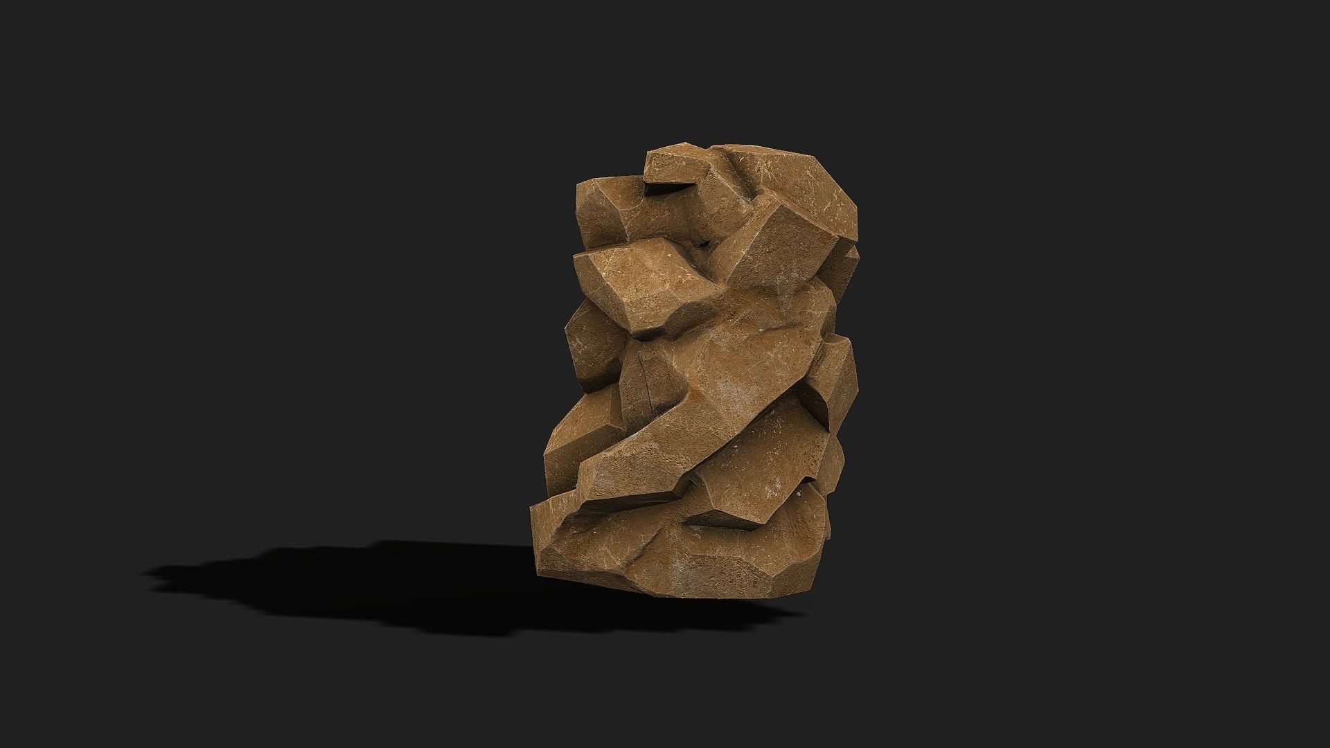 Mountain desert Rocks - PBR Pack 05 Low-poly 3D model_13