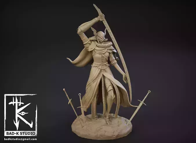 MALENIA - ELDEN RING 3D PRINTING MODEL 3D print model