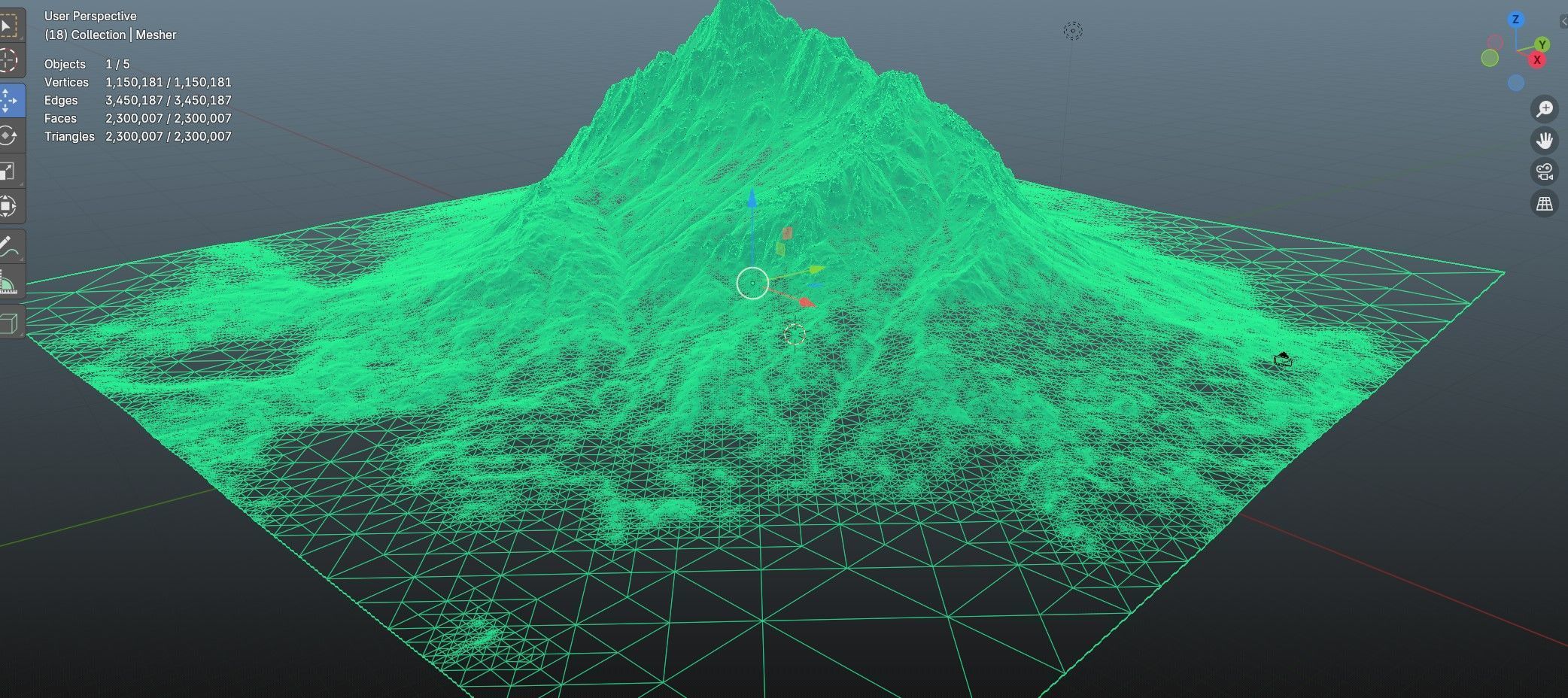 16k Jungle Mountain Free low-poly 3D model_5
