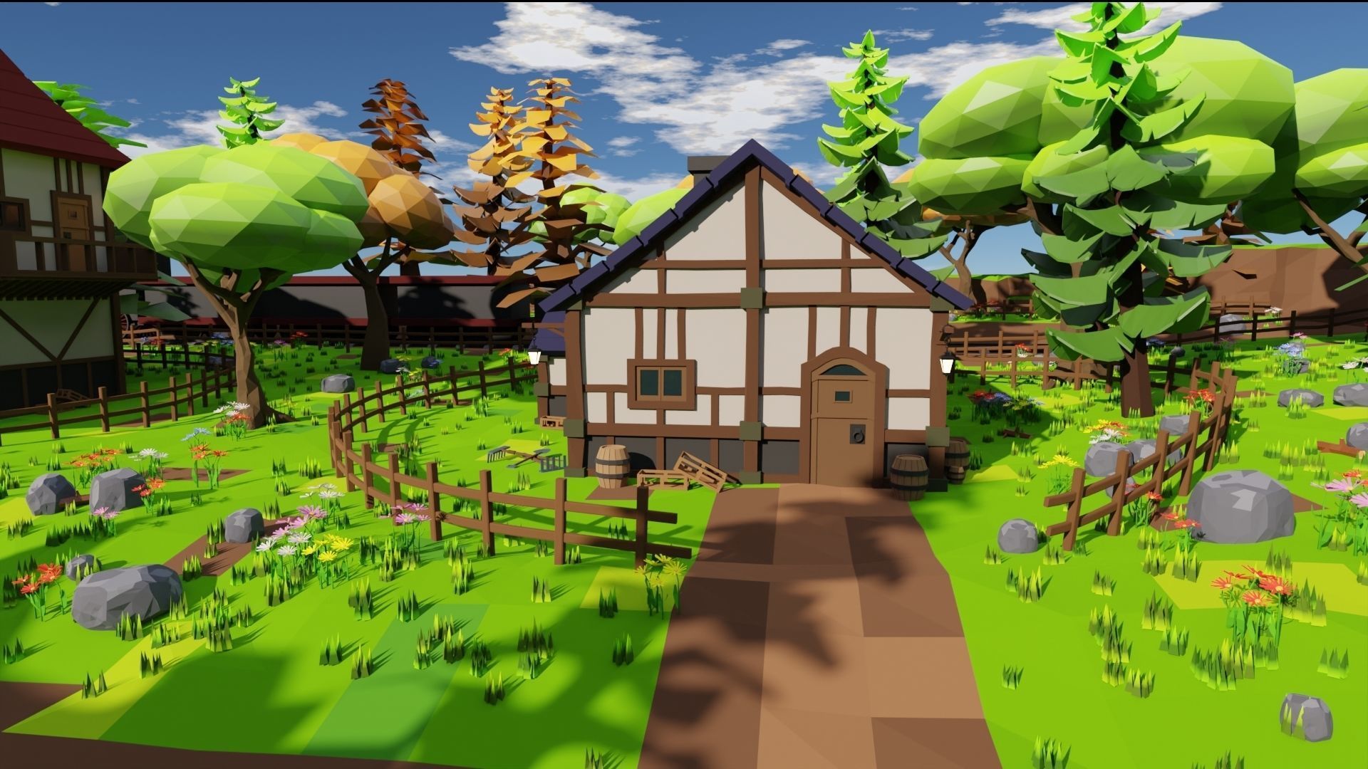 Medieval Town 3D model_9