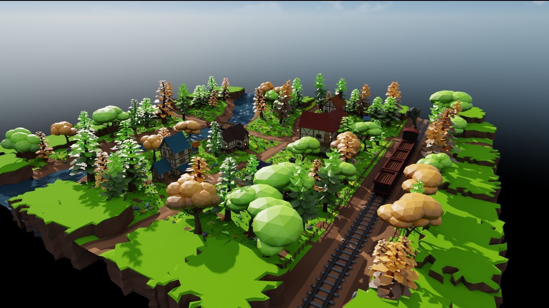 Medieval Town 3D model_44