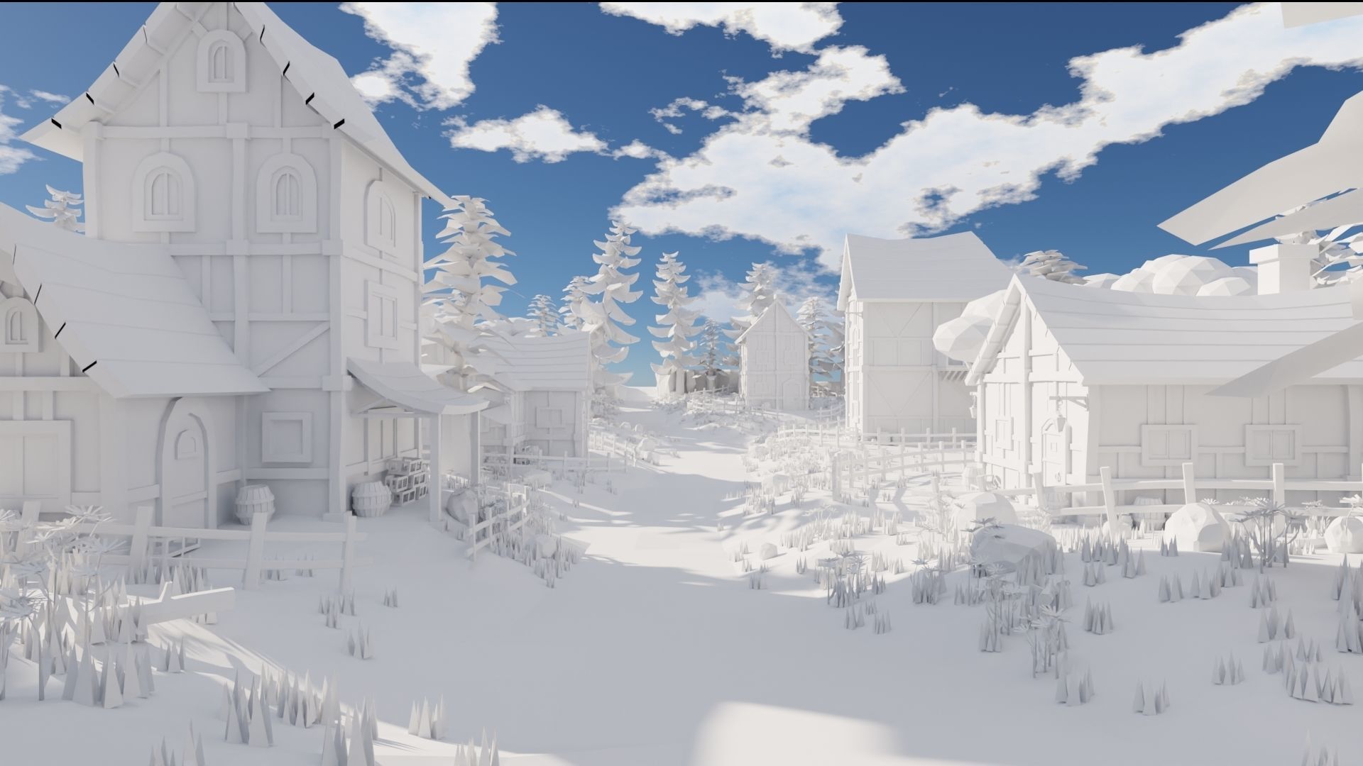 Medieval Town 3D model_13