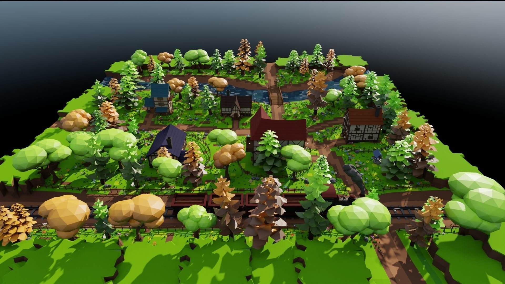 Medieval Town 3D model_51