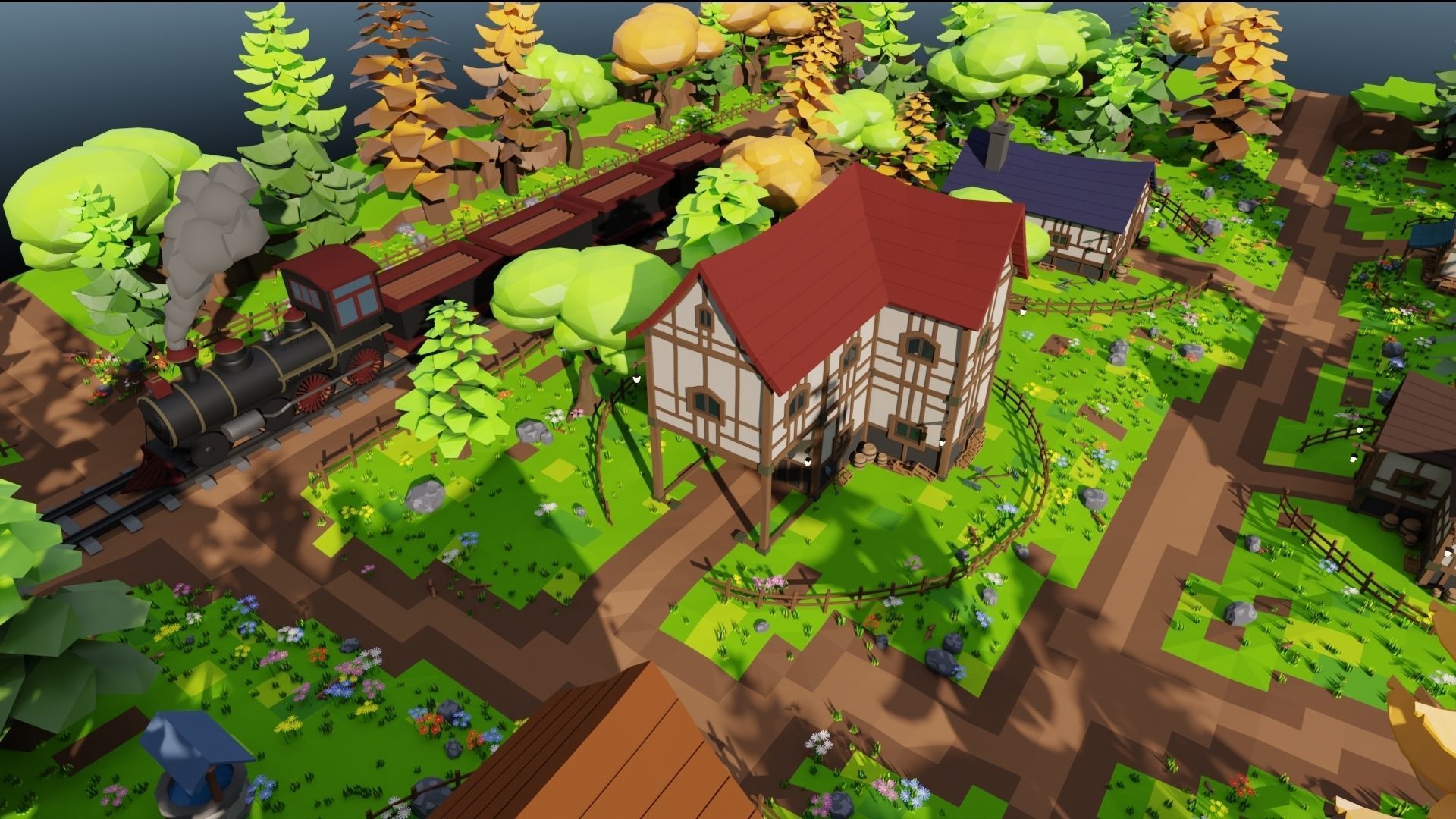 Medieval Town 3D model_35