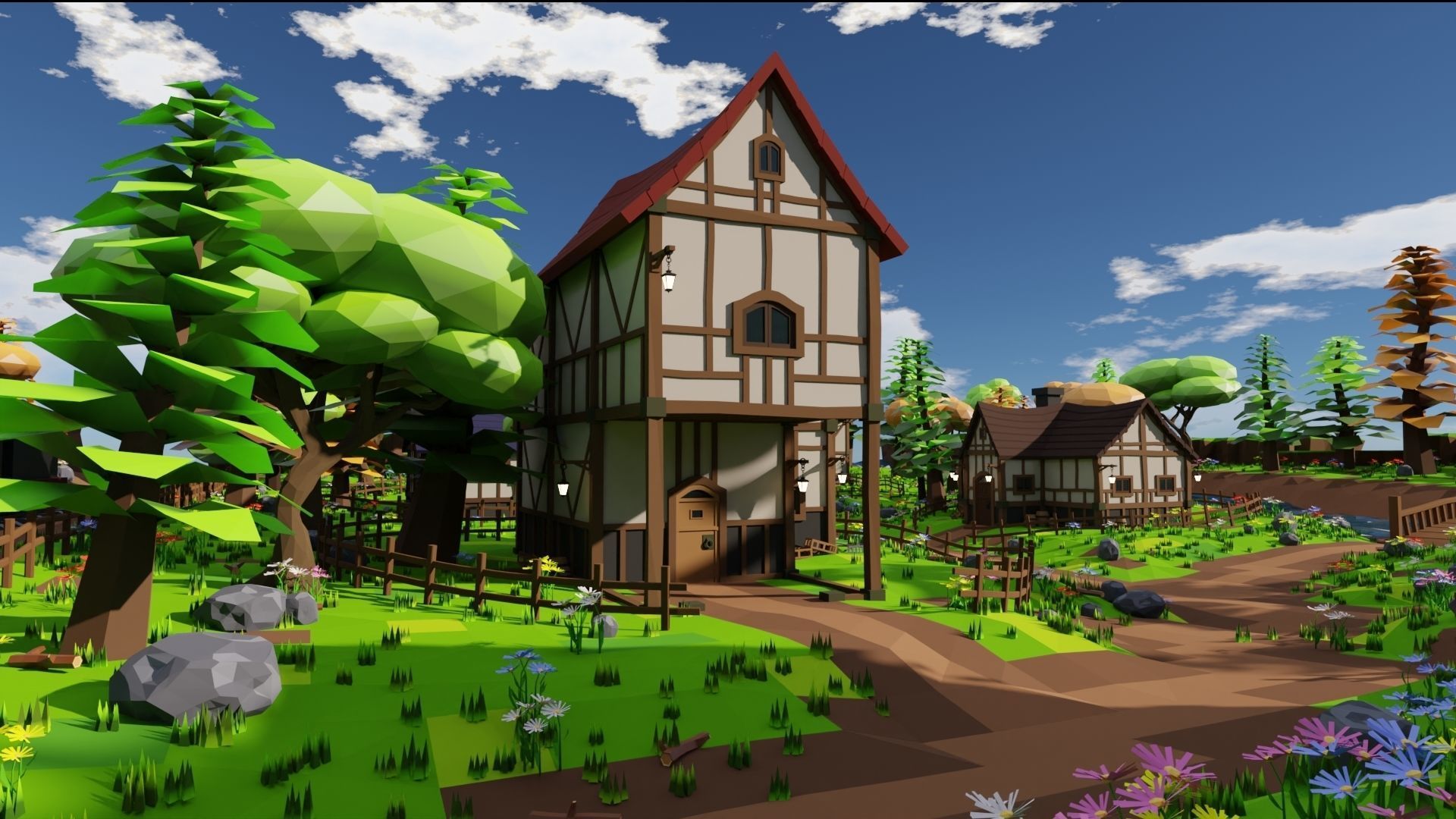 Medieval Town 3D model_34