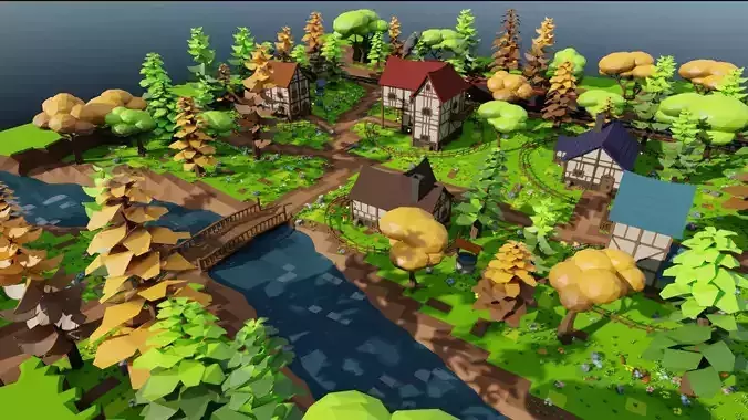 Medieval Town 3D model