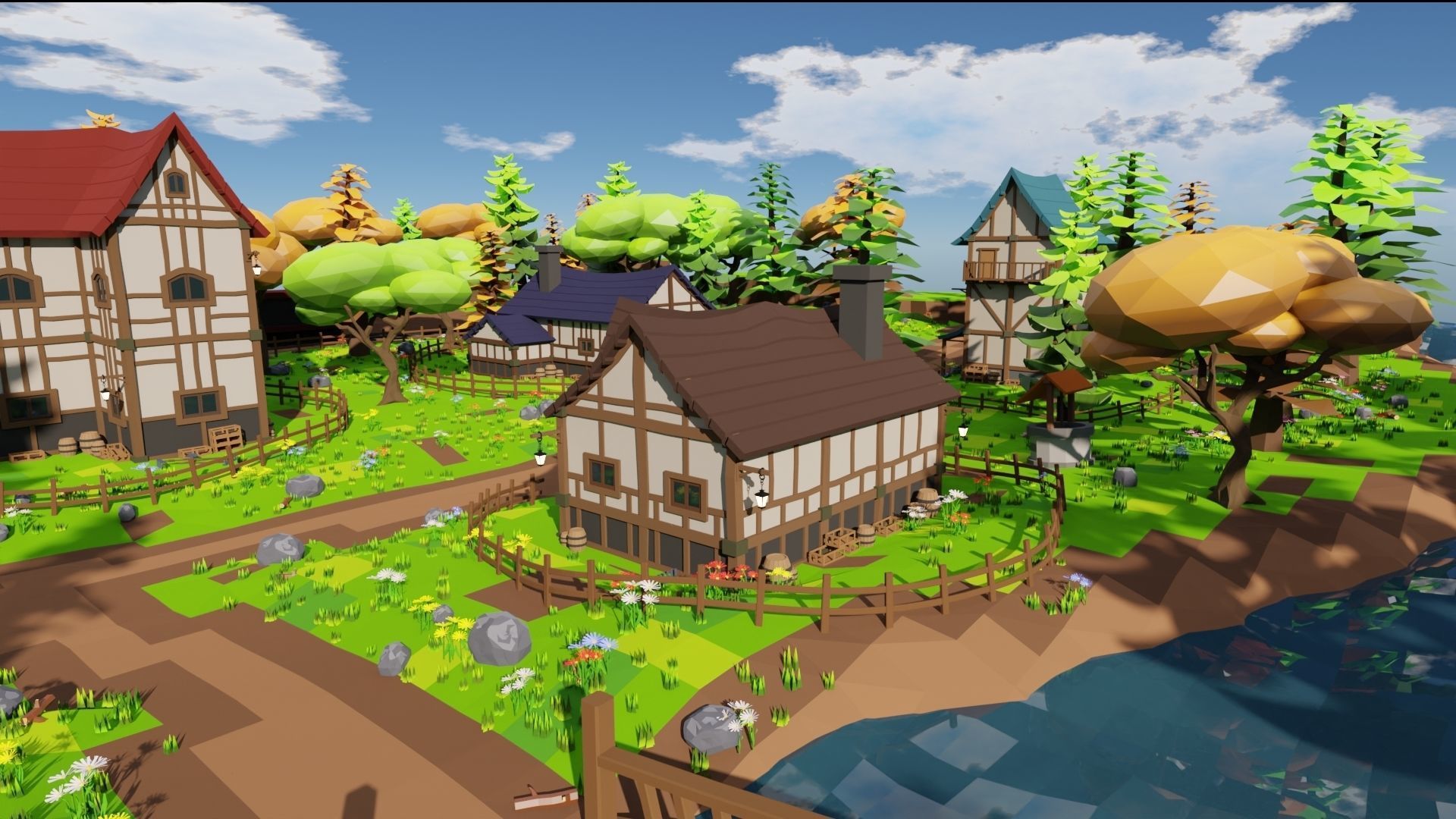 Medieval Town 3D model_28