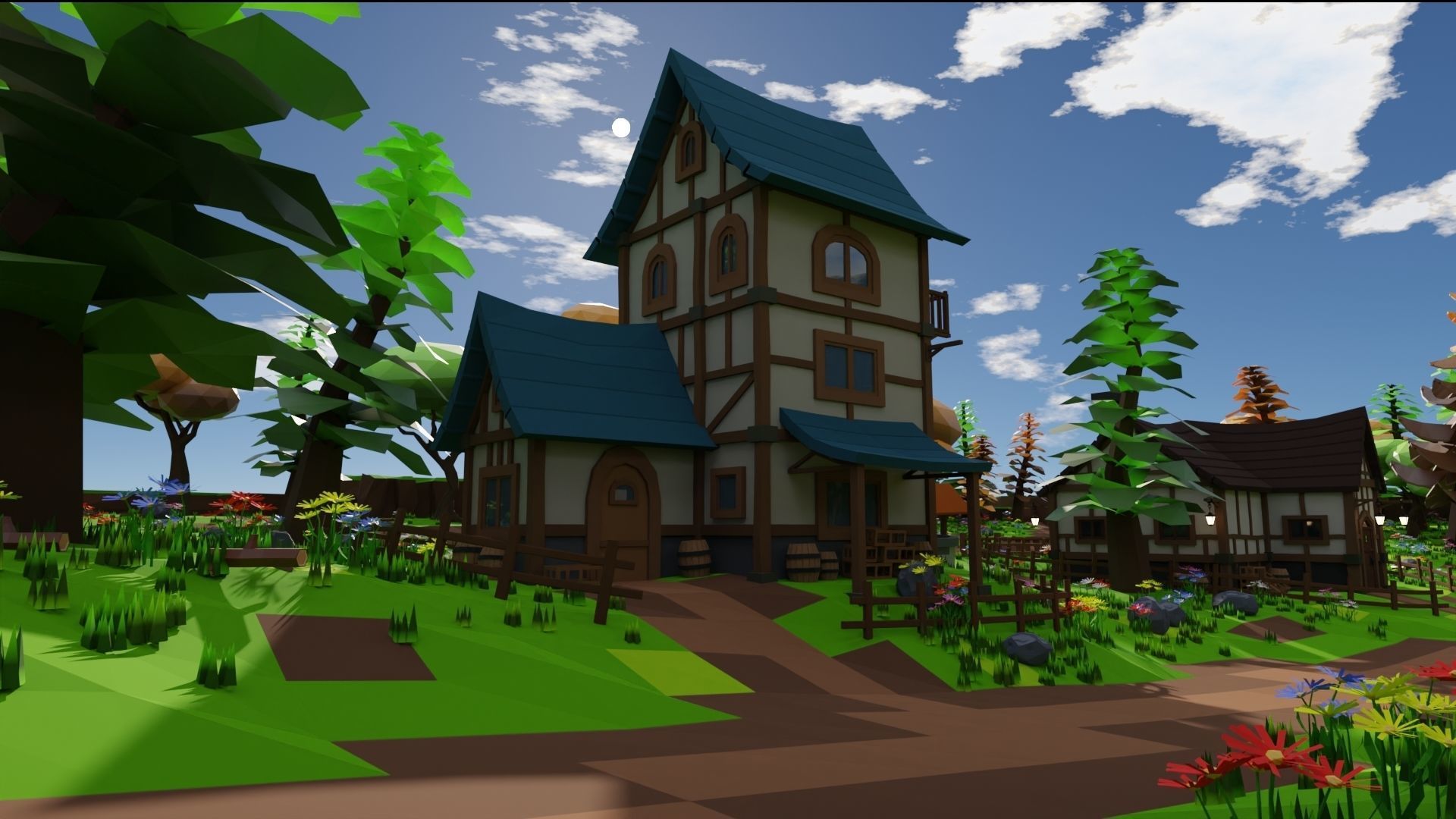 Medieval Town 3D model_18